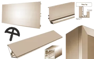 Profili in alluminio per mobili, profili vari, parapolvere